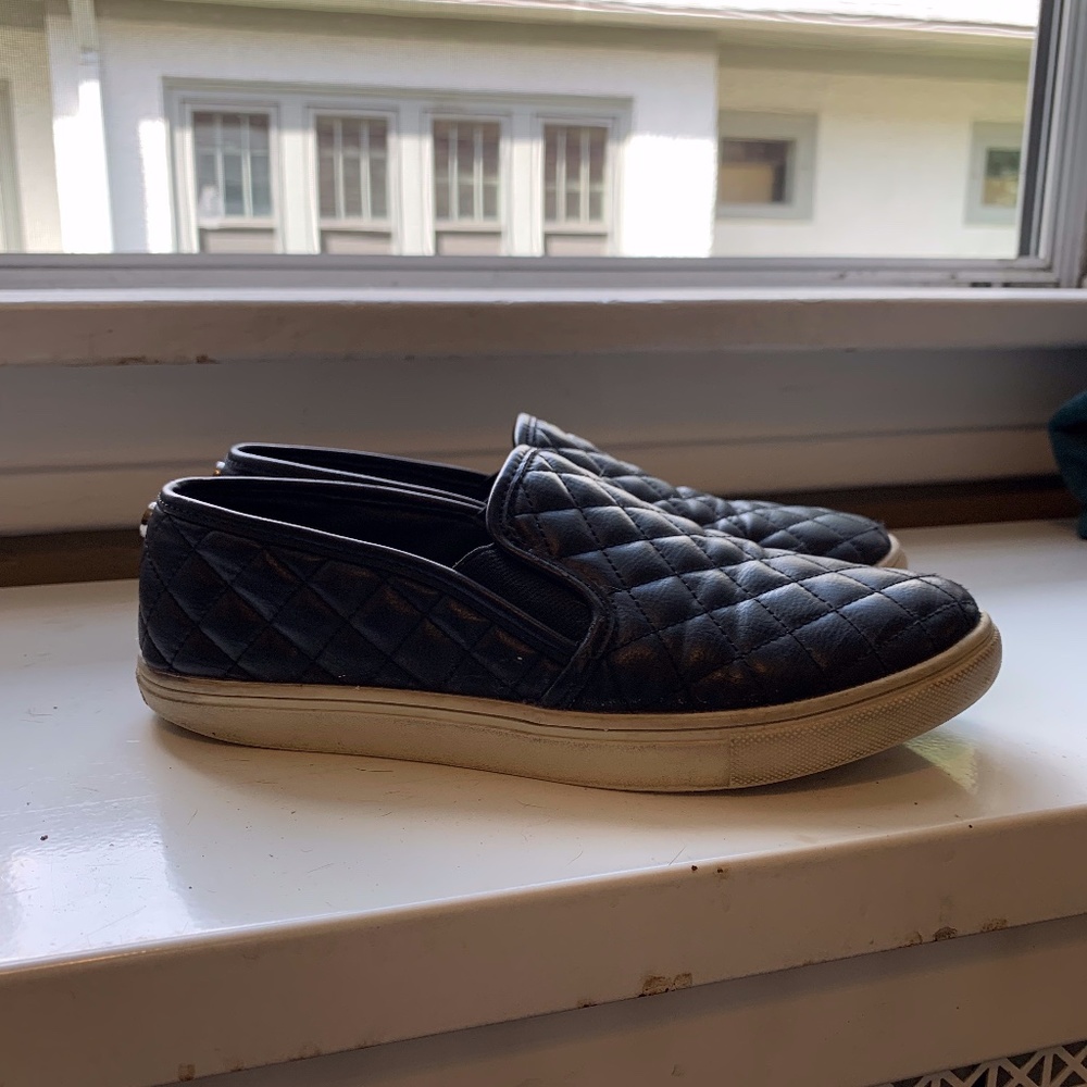 Steve Madden Patent Leather Slide on Sneaker